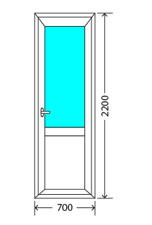 Балконный блок: дверь KBE Эталон 58 Кубинка