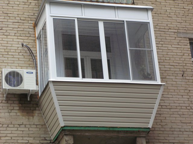 Остекление балконов в хрущевке с выносом по цене от производителя Кубинка