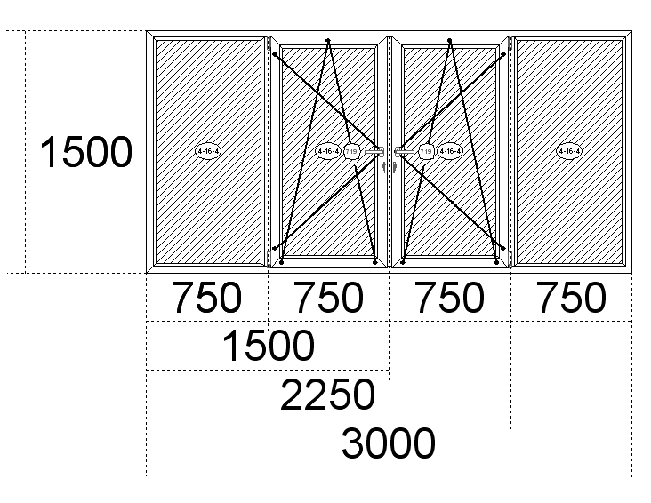 Стандартные окна ПВХ: размеры - высота и ширина Кубинка